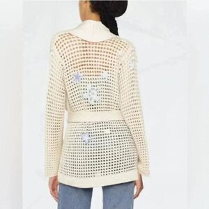 Canessa open-knit sea patch cardigan |Size 1x | 100%cotton | Made in Italy